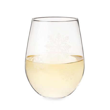 Scattered-snowflakes-stemless-wine-glass-by-twine®-Wine-Glasses