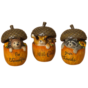 5-Inch Resin Harvest Forest Critter in Acorn -