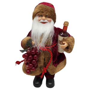 Vintner Santa Figurine Ornament - 9 inches