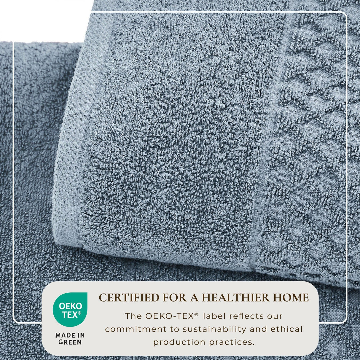 Cotton diamond waffle weave bath towel set - grayson collection