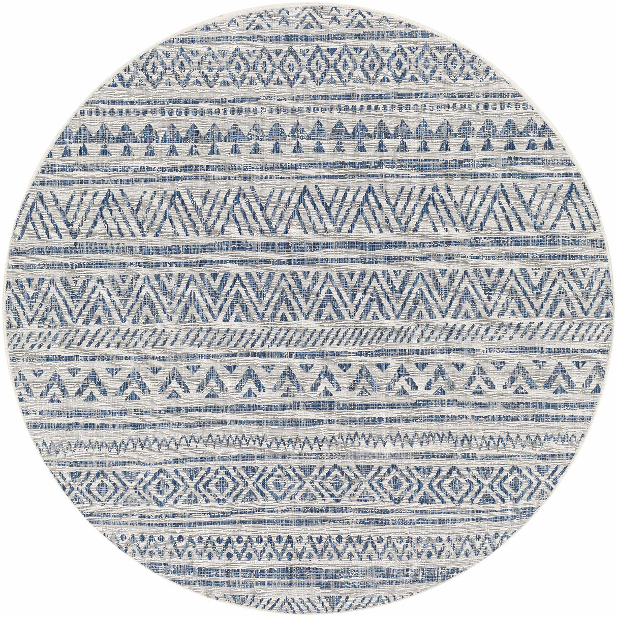 Novato Navy All Over Pattern Performance Rug