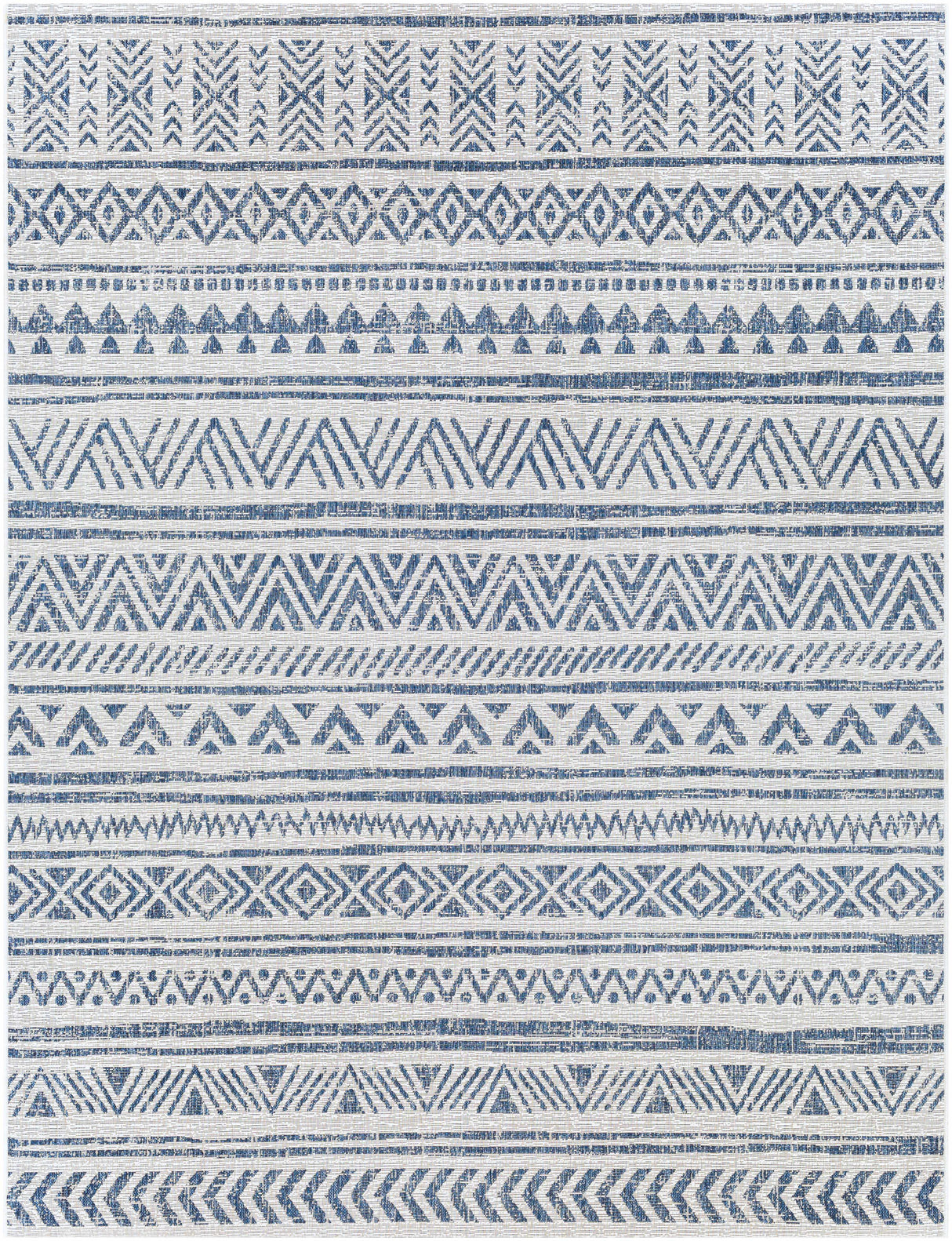 Novato Navy All Over Pattern Performance Rug