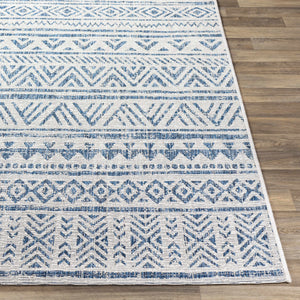 Novato Navy All Over Pattern Performance Rug