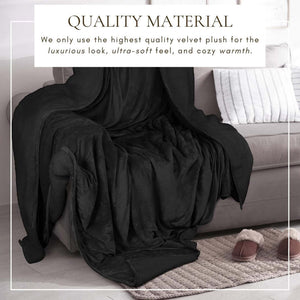Velvet Plush Sherpa Bed Blanket - Sherpa Fleece Collection