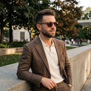 Men's Retro Round Sunglasses