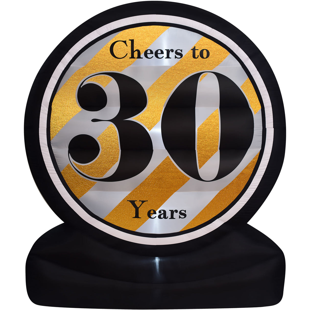 8-Ft. Tall Cheers to 30 Years Birthday or Anniversary Milestone, Outdoor Blow-Up Inflatable with Lights and Storage Bag