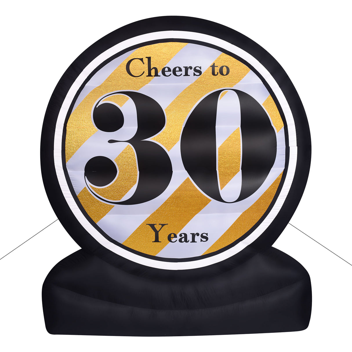 8-Ft. Tall Cheers to 30 Years Birthday or Anniversary Milestone, Outdoor Blow-Up Inflatable with Lights and Storage Bag