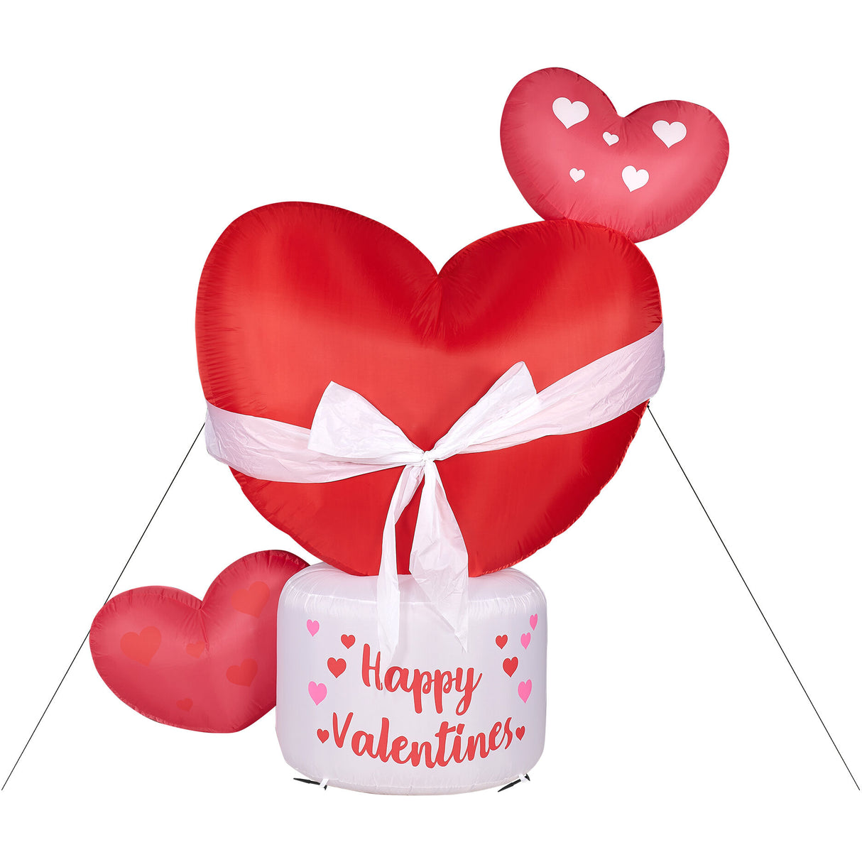 8-Ft. Tall Valentine's Day Heart, Outdoor Blow-Up Inflatable with Lights and Storage Bag