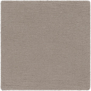 Brockton Solid Gray Wool Rug