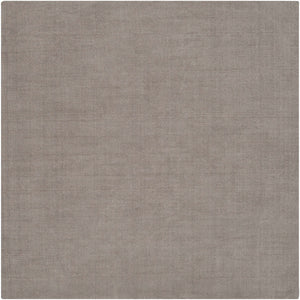 Brockton Solid Gray Wool Rug