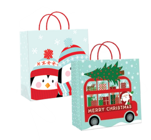 2 Pack Large Kraft Gift Bags -