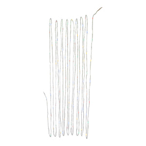 100-Light Battery Operated Multicolor Fairy Lights - Green Wire