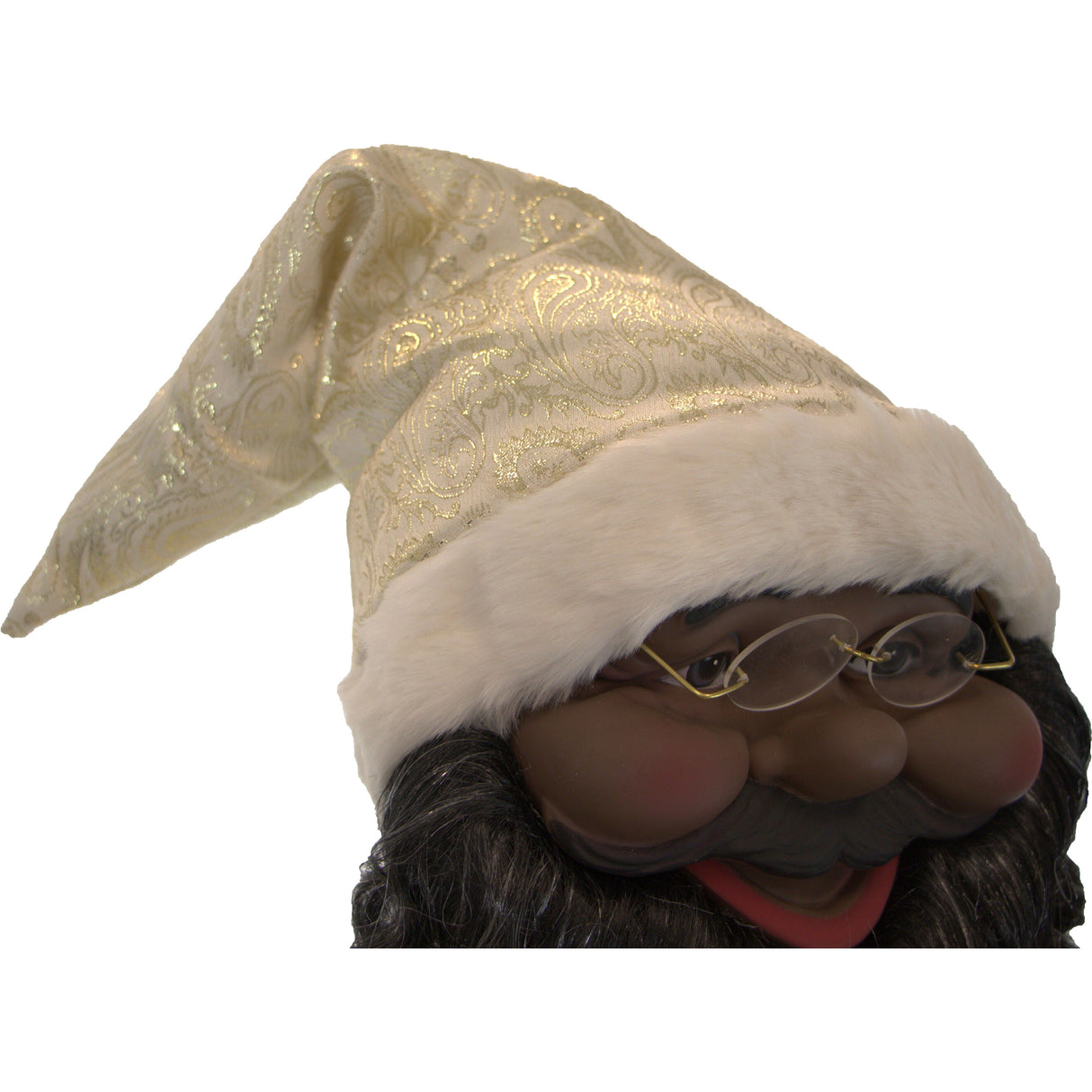 3-Ft. African American Santa Animatronic with Prelit Christmas Tree