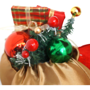 58-in. Dancing Santa Claus Animatronic with Gift Sack and Teddy Bear