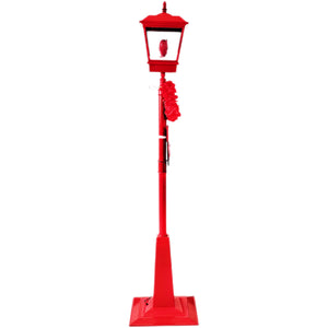 70-In. Musical Snowy Valentine's Day Street Lamp Lantern