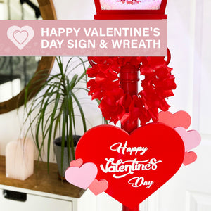 70-In. Musical Snowy Valentine's Day Street Lamp Lantern
