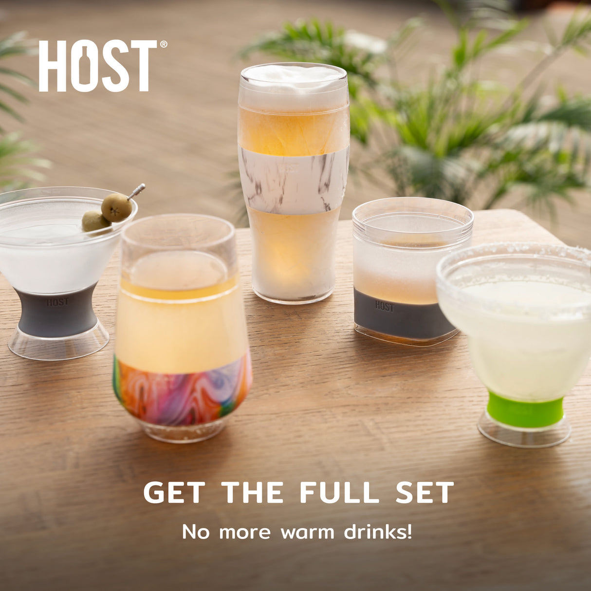 Martini FREEZE™ Cooling Cups – Set of 2 Insulated Stemless Martini Glasses (9 oz)