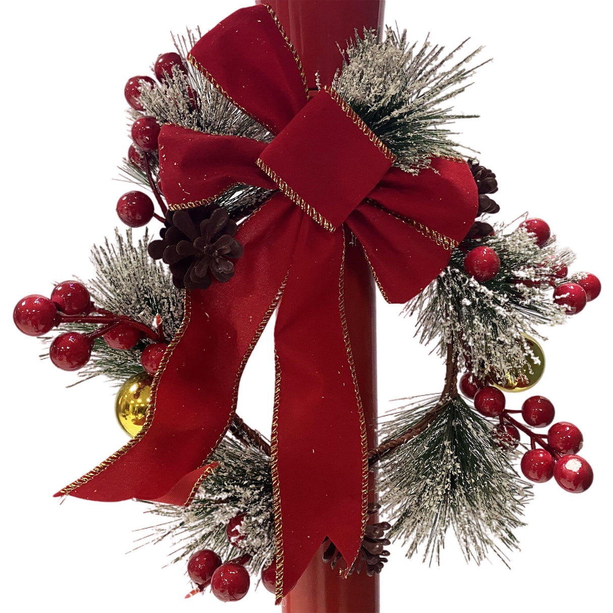 Fraser Hill Farm 71-in Musical Snowy Christmas Lantern in Red