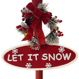 Fraser Hill Farm 71-in Musical Snowy Christmas Lantern in Red