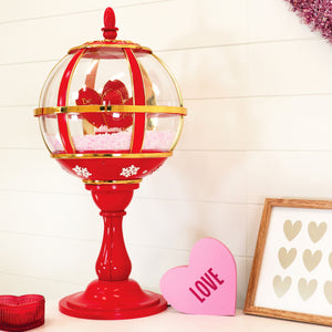 23-In. Musical Snowy Tabletop Valentine's Day Lantern