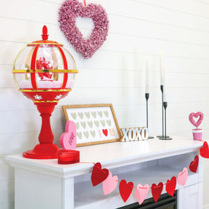 23-In. Musical Snowy Tabletop Valentine's Day Lantern