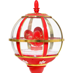 23-In. Musical Snowy Tabletop Valentine's Day Lantern