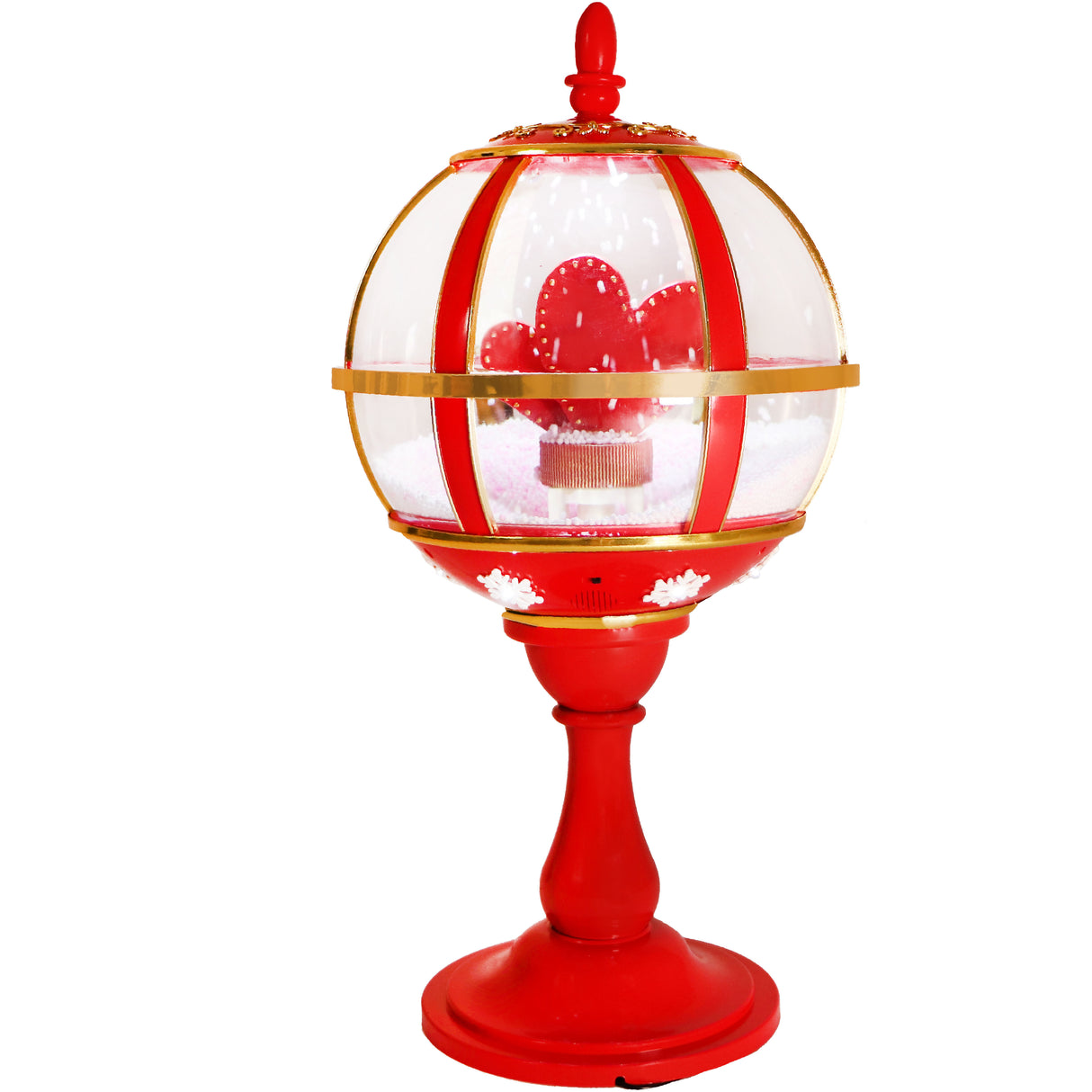23-In. Musical Snowy Tabletop Valentine's Day Lantern