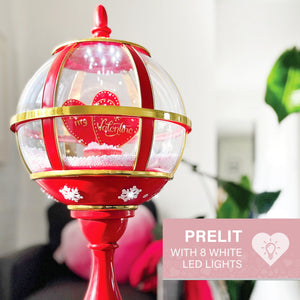 23-In. Musical Snowy Tabletop Valentine's Day Lantern