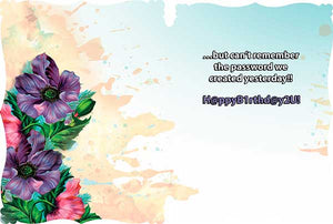 Childhood Phone Number Birthday Greeting Card