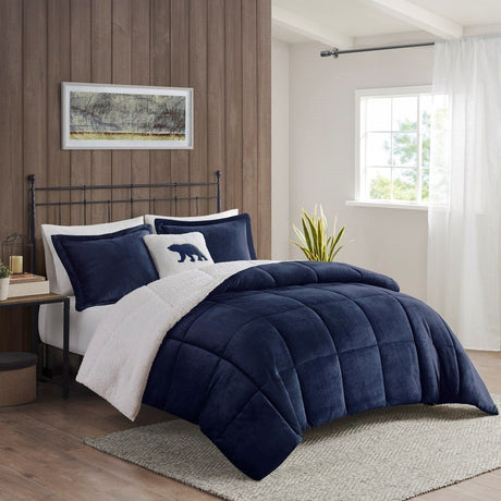 Full/queen-plush-to-sherpa-down-alternative-comforter-set-Quilts-&-Comforters