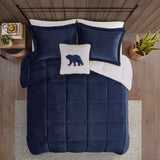 Full/queen plush to sherpa down alternative comforter set - Tuesday Morning - Quilts & Comforters