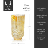Deco gatsby crystal highball glasses viski®