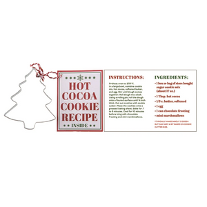 Metal Cookie Cutter with Recipe - Tree