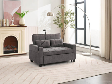 Futon chair bed convertible chair 3 - in - 1 pull out sleeper chair beds with usb - Tuesday Morning - Sleeper Chairs