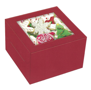Square Cookie Box - 2 Pack - Red