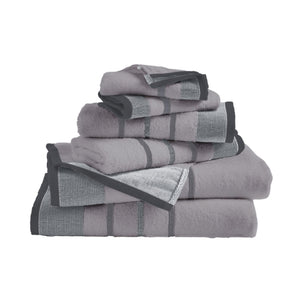 Decorative Cotton Stripe Bath Towel Set - Noelle Collection