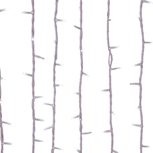 Jingle Bright 100 LED Light Set - Cool White - White Wire