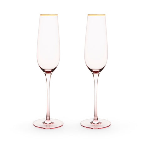 Rose-crystal-champagne-flute-set-by-twine®-Champagne-Glasses