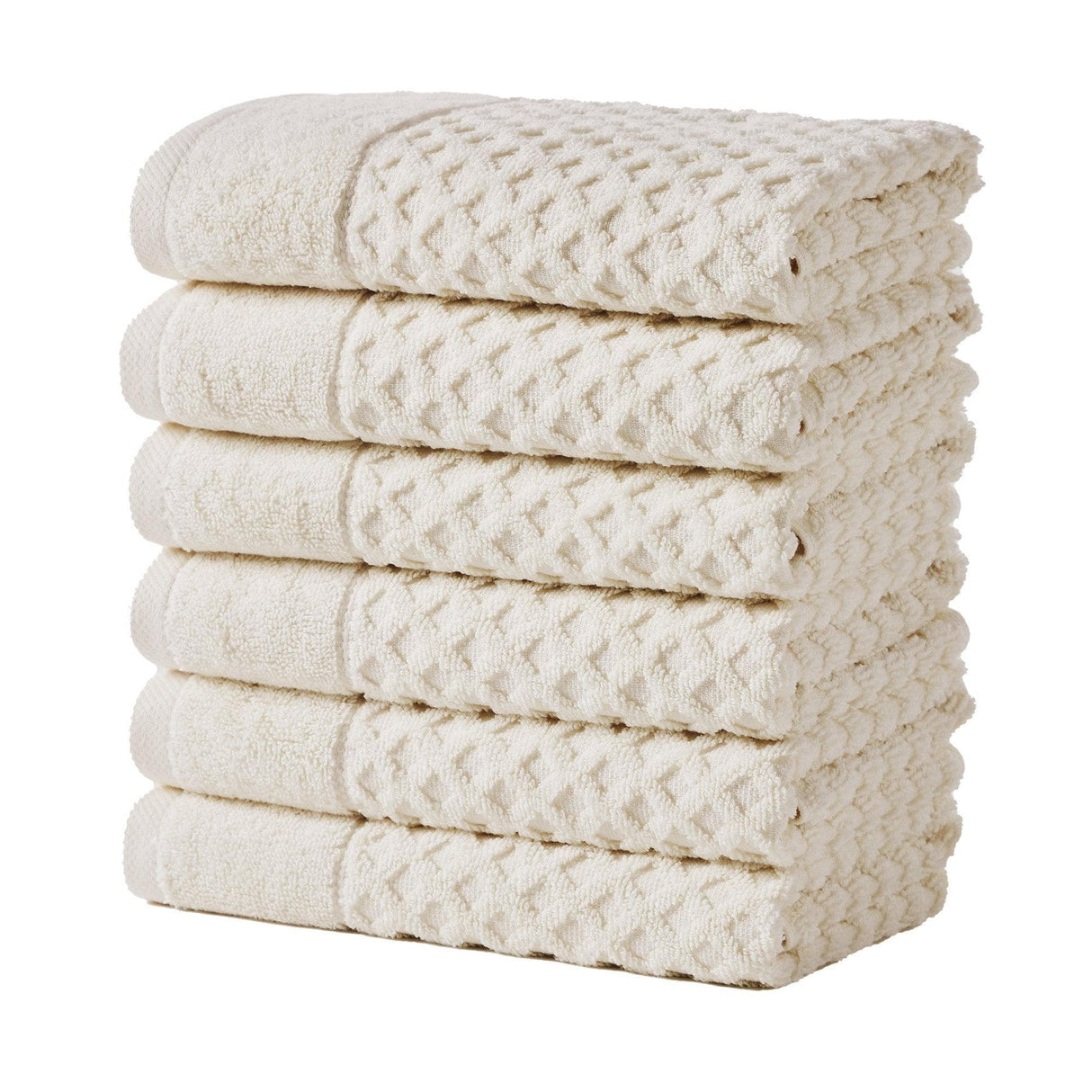 Cotton diamond waffle weave bath towel set - grayson collection