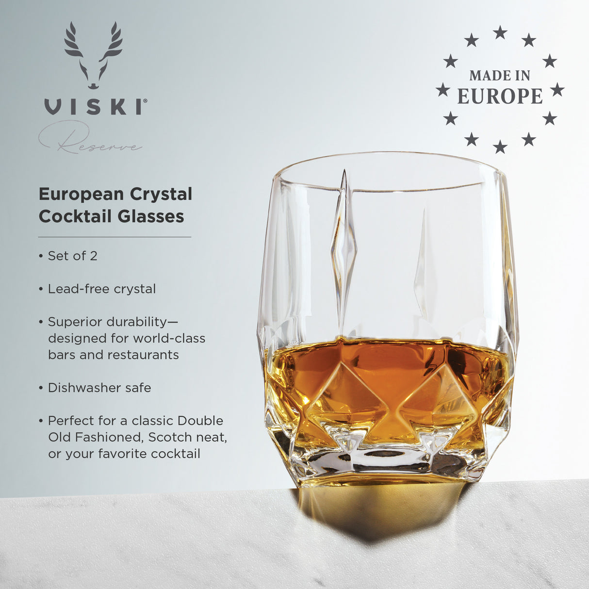 Reserve bruno crystal cocktail glass viski®