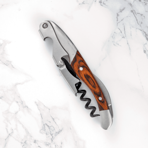 Wooden double hinged corkscrew by twine®