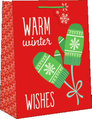 Medium Sized Whimsical Giftbag - Hello Snow
