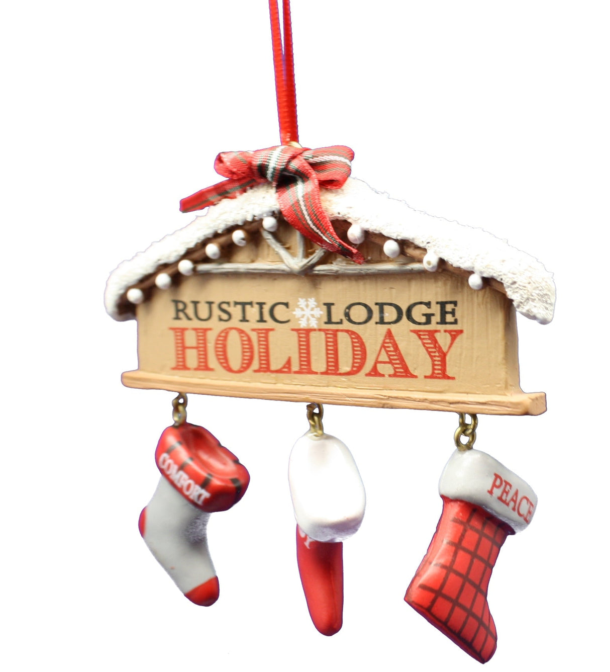 Rustic Sign Ornament - Lodge Holiday