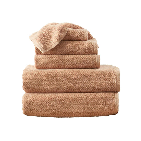 Cotton textured bath towel set - acacia collection