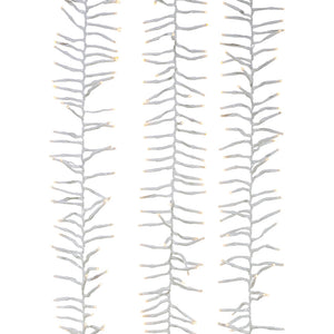 2000-Light Warm White LED White Wire Cluster Garland