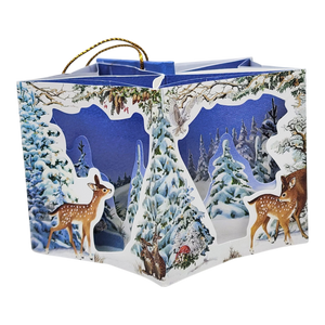 Popup Mini Book German Ornament - Frohes Fest Nature