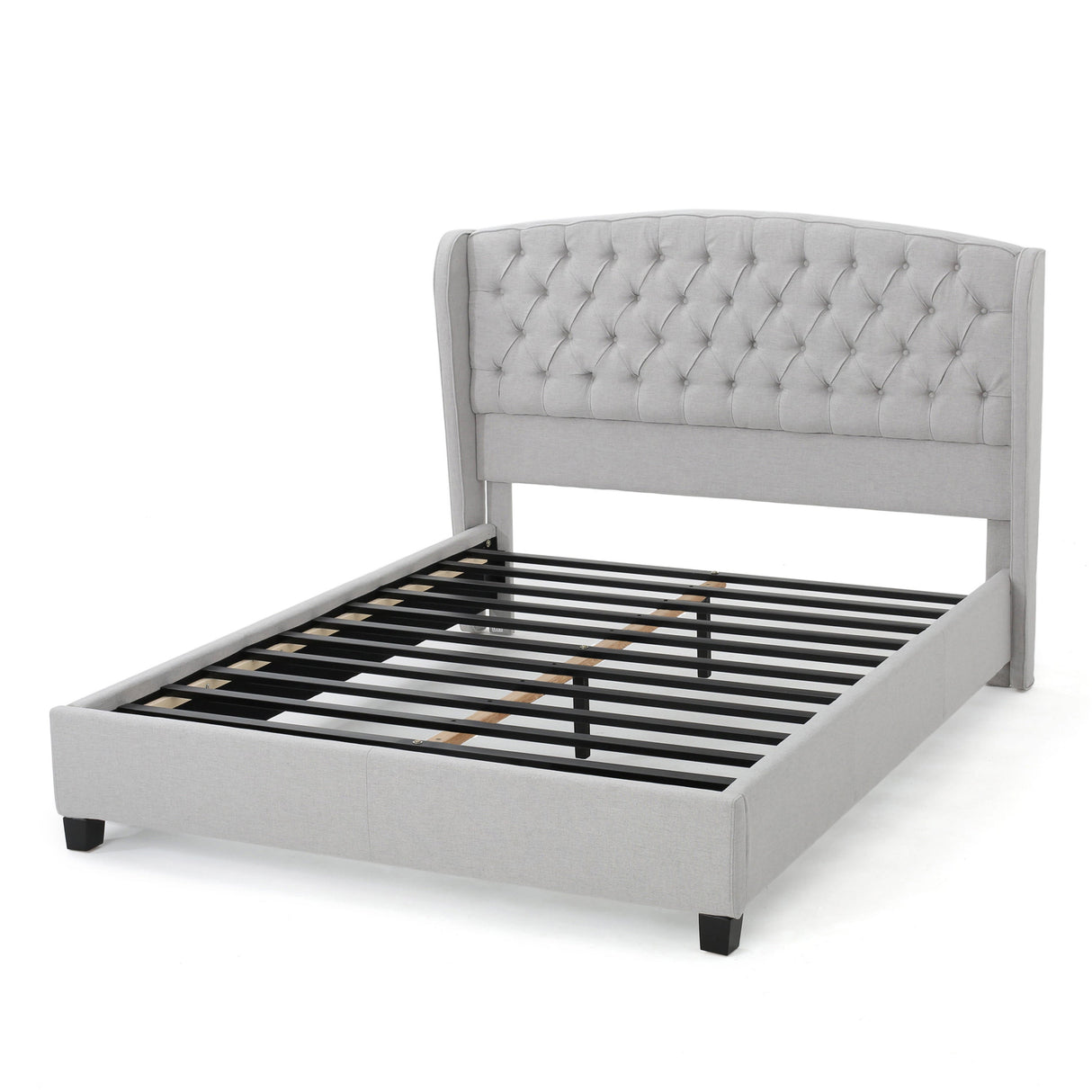 Button Tufted Wingback Bed