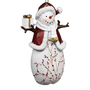 Berry Vine Snowman with Present
