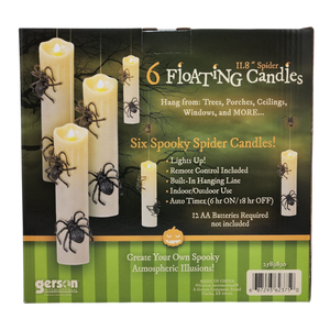 Enchanting Floating Spider Candles Set