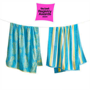 Cotton Velour Beach Towels 2-Pack - Maui Collection